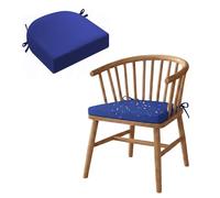 Générique Coussin en Forme De U Imperméable Extérieur, Coussin D'assise Semi 5/8cm Circulaire Antidérapant, Galette De Siège pour Chaises De Bureau, Jardin, Fauteuils en Rotin,Royal Blue,40x40x8cm
