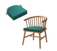 Générique Coussin en Forme De U Imperméable Extérieur, Coussin D'assise Semi 5/8cm Circulaire Antidérapant, Galette De Siège pour Chaises De Bureau, Jardin, Fauteuils en Rotin,Dark Green,40x40x5cm