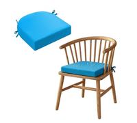 Générique Coussin en Forme De U Imperméable Extérieur, Coussin D'assise Semi 5/8cm Circulaire Antidérapant, Galette De Siège pour Chaises De Bureau, Jardin, Fauteuils en Rotin,Sky Blue,43x40x8cm