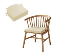Générique Coussin en Forme De U Imperméable Extérieur, Coussin D'assise Semi 5/8cm Circulaire Antidérapant, Galette De Siège pour Chaises De Bureau, Jardin, Fauteuils en Rotin,Beige,43x40x8cm