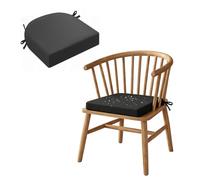 Générique Coussin en Forme De U Imperméable Extérieur, Coussin D'assise Semi 5/8cm Circulaire Antidérapant, Galette De Siège pour Chaises De Bureau, Jardin, Fauteuils en Rotin,Dark Gray,40x40x8cm
