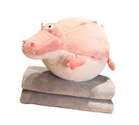 Générique Coussin En Peluche Crocodile avec Couverture, Amusant pour Garçons et Filles, Cadeaux de Vacances pour La Maison