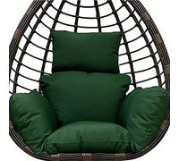 Générique Coussin épais en Forme d'œuf pour Chaise Suspendue, imperméable et Vert foncé - Doux et Confortable avec Appui-tête pour Une Utilisation intérieure et extérieure.