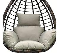 Générique Coussin épais en Forme d'œuf pour Fauteuil Suspendu, imperméable et Doux, avec Appui-tête - Gris Clair. Accessoire de Salon d'extérieur pour Un Confort et Un Style optimaux.