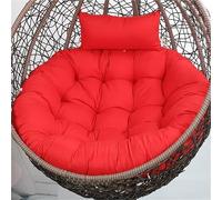 Générique Coussin épais imperméable pour Fauteuil œuf avec appuie-tête réglable - Coussin Doux pour Fauteuil d'intérieur et d'extérieur, Jardin, Bureau, balancelle en Osier
