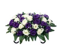 Générique Coussin Funéraire pour Cimetière Décoration extérieure avec Roses | Composition florale pour monument funéraire Pour hommage extérieur, Fête des Mères, Fête des
