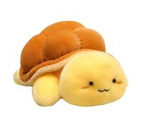 Générique Coussin Peluche Tortue Croissant, Doudou Mignon en Peluche - Jouet Adorable pour Enfants, Coussin de Soutien pour Dormir, Idée Cadeau Anniversaire Décoration Chambre (Jaune, 20cm/8in)