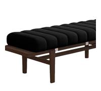 Générique Coussin pour Banc D'IntéRieur AntidéRapant Coussin De SièGe avec Housse Amovible, Coussins De SièGe De FenêTre pour Les Baies VitréEs, Fauteuils,Terrasses,Noir,35x120cm