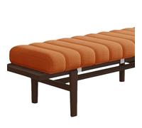 Générique Coussin pour Banc D'IntéRieur AntidéRapant Coussin De SièGe avec Housse Amovible, Coussins De SièGe De FenêTre pour Les Baies VitréEs, Fauteuils,Terrasses,Orange,50x90cm