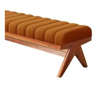 Générique Coussin pour Banc D'IntéRieur, Banc 120x40 80x40 150x40, 4,5cm D'éPaisseur Coussin De Banc, Coussin en Velours Baie VitréE, Coussin Rectangulaire pour Banc 2/3 Places,Orange,30x140cm