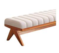 Générique Coussin pour Banc D'intérieur,Coussin Rectangulaire pour Banc 2/3 Places,Coussin en Velours Baie Vitrée, avec Fermeture éclair Et Dessous Antidérapant,pour Extérieure,Blanc,35x170CM