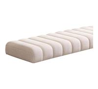 Générique Coussin pour Banc D'intérieur,Coussin Rectangulaire pour Banc 2/3 Places,Coussin en Velours Baie Vitrée, avec Fermeture éclair Et Dessous Antidérapant,pour Extérieure,A White,40x100cm