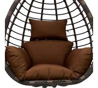 Générique Coussin pour Chaise Suspendue avec Appui-tête - Galette De Siège en Polyester Doux - Coussin De Rechange Universel pour Balancelles Et Chaises À Bascule en Rotin (Chaise Non Incluse)