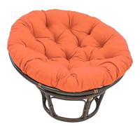 Générique Coussin pour Fauteuil Suspendu, Coussin pour Fauteuil de Jardin Rond, Coussin Épais pour Œuf, CoussinImperméable pour Panier Balancelle Suspendue en Polyrotin/Rotin,Orange,80x80cm