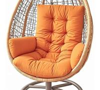 Générique Coussin pour Fauteuil Suspendu Extérieur, Galette de Chaise Nid d'Oeuf Imperméable en Polyester avec Rembourrage Coton PP, Coussin de Panier Suspendu pour Jardin et Balcon,Orange