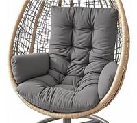 Générique Coussin pour Fauteuil Suspendu,Fauteuil Oeuf Suspendu, pour balancelle Suspendue, Panier Suspendu, Coussin de siège, Lavable, pour Chaise à Bascule, Gris foncé