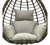 Générique Coussin pour Fauteuil œuf avec appuie-tête, Coussin épais et imperméable pour balancelle Suspendue, Assise de Rechange Moelleuse pour mobilier de Jardin et terrasse (Fauteuil Non Inclus)