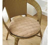 Générique Coussin Rond 30x30 CM Kaki, Velours Galette de Chaise avec Fermeture éclair, Lavables et Antidérapantes, Rond Coussins pour Chaises de Jardin Salle à Manger, Cuisine, Bureau