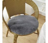 Générique Coussin Rond 35 x 35 CM Gris, Peluche Galette de Chaise avec Fermeture éclair, Lavables et Antidérapantes, Rond Coussins pour Chaises de Jardin Salle à Manger, Cuisine, Bureau