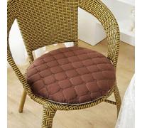 Générique Coussin Rond 45x45 CM Café, Velours Galette de Chaise avec Fermeture éclair, Lavables et Antidérapantes, Rond Coussins pour Chaises de Jardin Salle à Manger, Cuisine, Bureau