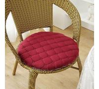 Générique Coussin Rond 45x45 CM Rouge Vin, Velours Galette de Chaise avec Fermeture éclair, Lavables et Antidérapantes, Rond Coussins pour Chaises de Jardin Salle à Manger, Cuisine, Bureau