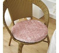 Générique Coussin Rond 50x50 CM Rose-A, Velours Galette de Chaise avec Fermeture éclair, Lavables et Antidérapantes, Rond Coussins pour Chaises de Jardin Salle à Manger, Cuisine, Bureau
