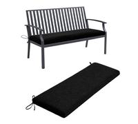 Générique Coussin Salon De Jardin Exterieur, Coussin Banc Banquette- 5cm Coussin De SièGe De FenêTre D'IntéRieur avec Fond AntidéRapant pour Coussin De Banc Balancelle en Rotin,Noir,170x55x5cm
