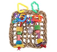 Générique Coussin Suspendu tissé en jonc de mer Accessoires de Cage à Oiseaux de Perroquet de Rouleau de Moulin à Vent perroquets à mâcher des Oiseaux à Mordre Paille