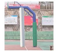 Générique Coussinets De Poteau Basket-Ball, Rembourrage Extérieur Doux, Épaisseur 2 Cm, Amovibles, for École, Garage, Terrains Tennis, Maternelle(White,Dia 14cm)