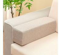 Générique Coussins D'accoudoirs De Canapé Oblongs, Extensions De Matelas en Mousse, Coussins Lombaires pour Fauteuils, Oreillers De Soutien De Nuque Amovibles, Têtes De Lit,Light Brown,55x15x15cm