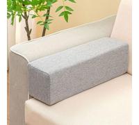 Générique Coussins D'accoudoirs De Canapé Oblongs, Extensions De Matelas en Mousse, Coussins Lombaires pour Fauteuils, Oreillers De Soutien De Nuque Amovibles, Têtes De Lit,Light Gray,50x20x20cm