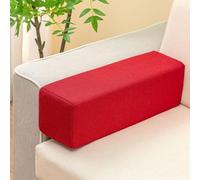 Générique Coussins D'accoudoirs De Canapé Oblongs, Extensions De Matelas en Mousse, Coussins Lombaires pour Fauteuils, Oreillers De Soutien De Nuque Amovibles, Têtes De Lit,Rouge,150x15x15cm