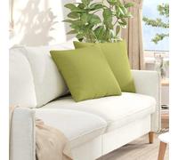 Générique Coussins de canapé 2 pcs Vert Clair 50 x 50 cm Tissu,Maison & Jardin,Décorations,Coussins de chaises & canapés-42013964