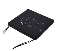 Générique Coussins De Chaise D'extérieur 35cm/40cm/48 Cm,Coussins pour Mobilier De Terrasse Imperméables,Galettes De Chaise épaisses avec Attaches,pour Sièges De Chaises Jardin,Noir,45x45x8cm