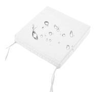 Générique Coussins De Chaise D'extérieur 35cm/40cm/48 Cm,Coussins pour Mobilier De Terrasse Imperméables,Galettes De Chaise épaisses avec Attaches,pour Sièges De Chaises Jardin,Blanc,48x48x5cm