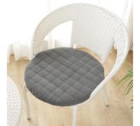 Générique Coussins De Chaise Ronds Lot De 6, 4, 2, Doux Coussin De Siège Lavable Antidérapant en Tissu Velours Côtelé,Coussin De Sol pour Cuisine,Salle à Manger,Jardin, Bureau,Dark Gray,4er Set 40cm