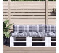 Générique Coussins de Palette 2 pcs Carreaux Gris Tissu,Maison & Jardin,Décorations,Coussins de chaises & canapés,Multicolore,4.15 KG,360936