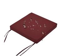 Générique Coussins De Siège pour Chaises De Jardin Et D'extérieur,Imperméables pour Terrasse avec Attaches,Doux Et Confortables pour Mobilier De Jardin,Chaises De Salle à Manger,Dark Red,35x35x5cm