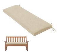 Générique Coussins pour Bancs De Jardin, Tissu De Lin Coussin De Banc pour IntéRieur Et ExtéRieur Coussin Banquette pour Banc De Terrasse/Balcon/Banquette/Galette De Chaise,Beige,120x40x5cm