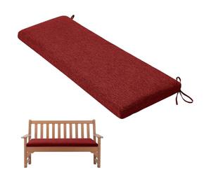 Générique Coussins pour Bancs De Jardin, Tissu De Lin Coussin De Banc pour IntéRieur Et ExtéRieur Coussin Banquette pour Banc De Terrasse/Balcon/Banquette/Galette De Chaise,Wine Red,100x45x5cm