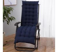 Générique Coussins pour Chaises Longues de Jardin, Coussin pour Bain de Soleil Chaise Longue avec Sangle Relaxation Rembourrée Portable pour Longue de Terrasse Banc À Bascule,Bleu,48 * 165cm