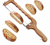 Générique couteau à pain pilote réglable trancheuse à pain améliorée pour pains faits maison et pains au levain, lame dentelée en acier inoxydable avec guide de précision pour l'épaisseur