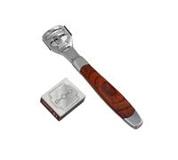 Générique Couteau à Parer Cuir Manche en Bois, Kit Outil de Parage 10 Lames, Acier Résistant, Utilisé en Maroquinerie Artisanale et Scène de Leather Craft