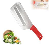 Générique Couteau à râper en acier inoxydable, couteau à double lame, râpe et trancheuse multifonctionnelle en acier inoxydable, facile à nettoyer, pour les légumes, le chou et plus encore (Rouge)
