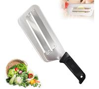 Générique Couteau à râper en acier inoxydable, couteau à double lame, râpe et trancheuse multifonctionnelle en acier inoxydable, facile à nettoyer, pour les légumes, le chou et plus encore (Noir)