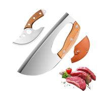 Générique Couteau à Viande | Outils De Coupe Robustes Ergonomiques - Hachoir à Légumes et Désosseur 2 Pièces,Pour désosser, hacher, trancher, découper, en intérieur et extérieur,