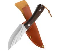 Générique Couteau à Viande Portable en Acier Inoxydable avec Poignée Ergonomique Couteau Utilitaire pour Camping et Barbecue Lame Résistante avec Protège-Lame Outil Cuisine Polyvalent