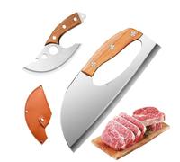 Générique Couteau à Viande Robust - Forgé à la Main Robuste Maniement Ergonomique | Hachoir à Légumes et Désosseur 2 Pièces | Pour désosser, hacher, trancher, découper, en intérieur et extérieur,