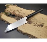 Générique Couteau de Chef inspiration japonaise, artisanal français, Lame en inox 14C28N, Manche en Ébène du Congo