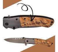 Générique Couteau personnalisé - Couteau de survie - Cadeau personnalisé homme